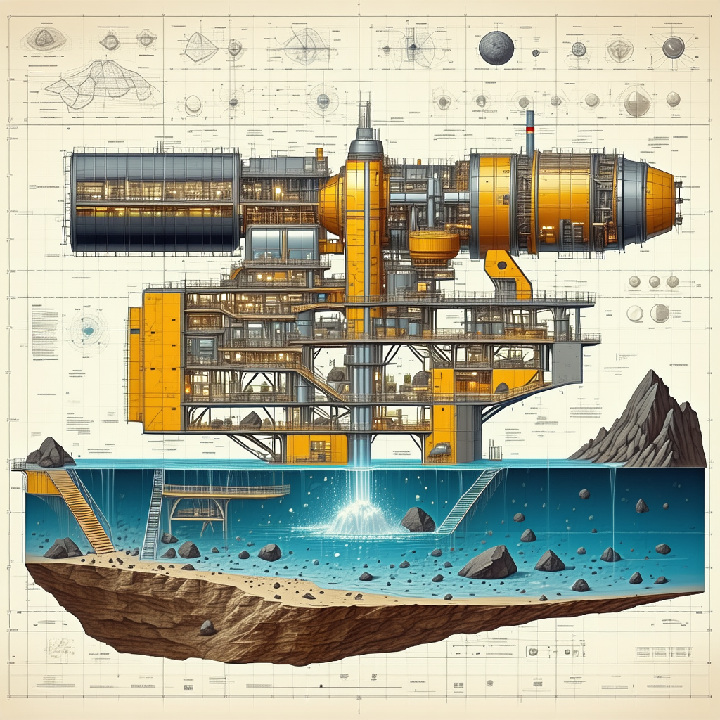detailed illustration large space station
