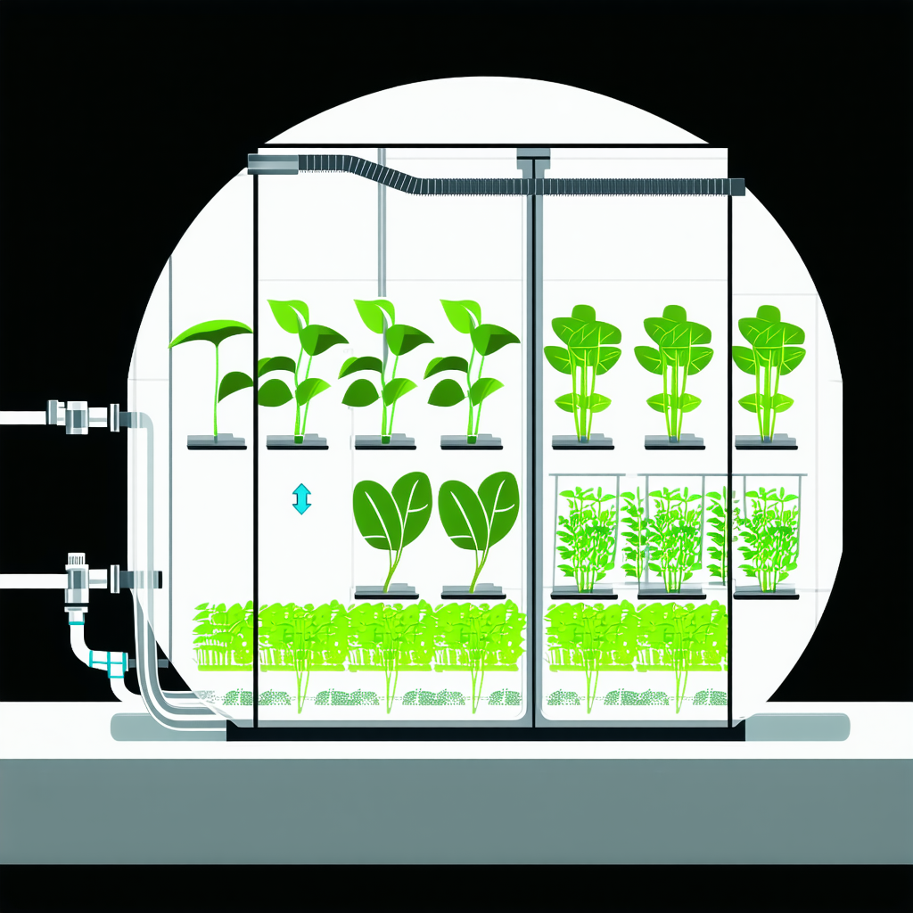 A Large, Round, Glass-walled Structure Filled With Various Plants