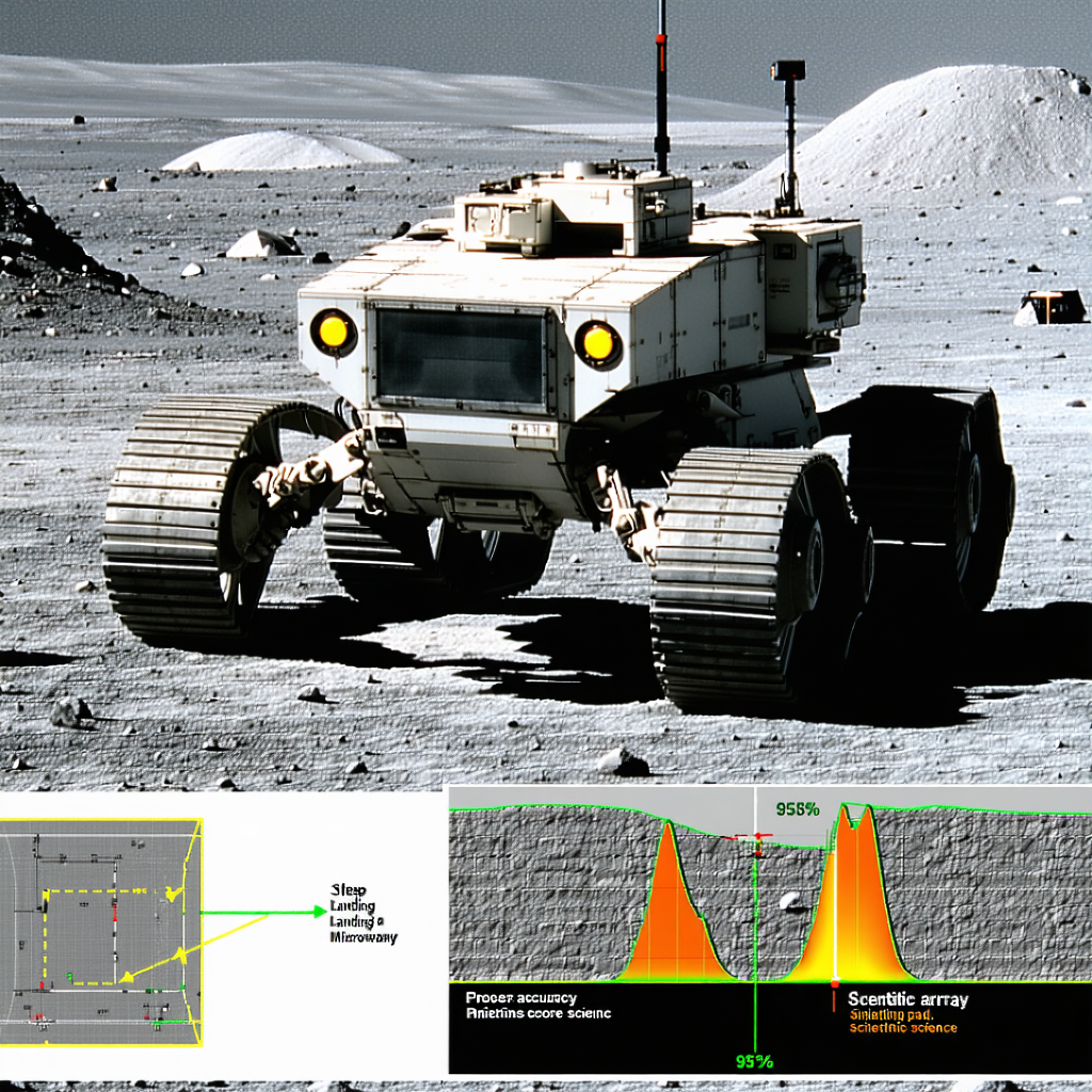 A White Robotic Vehicle, Possibly A Rover, Driving On A Rocky Surface
