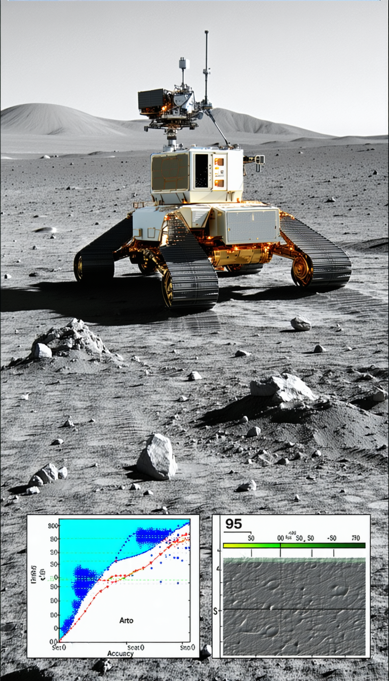 A Large Robotic Vehicle Is Driving Across A Rocky Terrain