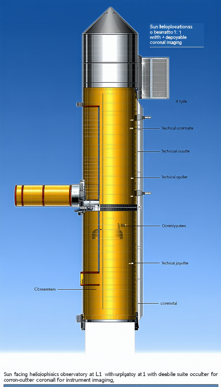 A Large Yellow Structure Is Shown In A Blue Sky