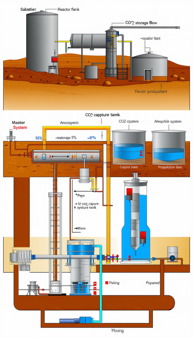 A Diagram Of A Water Treatment Plant, With A Focus On The Water Purification Process