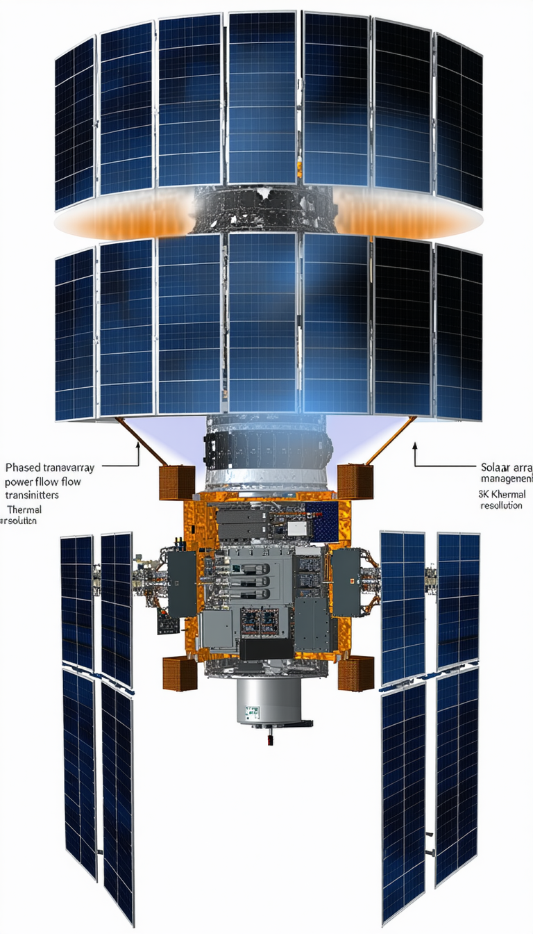 A Space Shuttle With Its Solar Panels Open, Capturing Sunlight To Generate Power