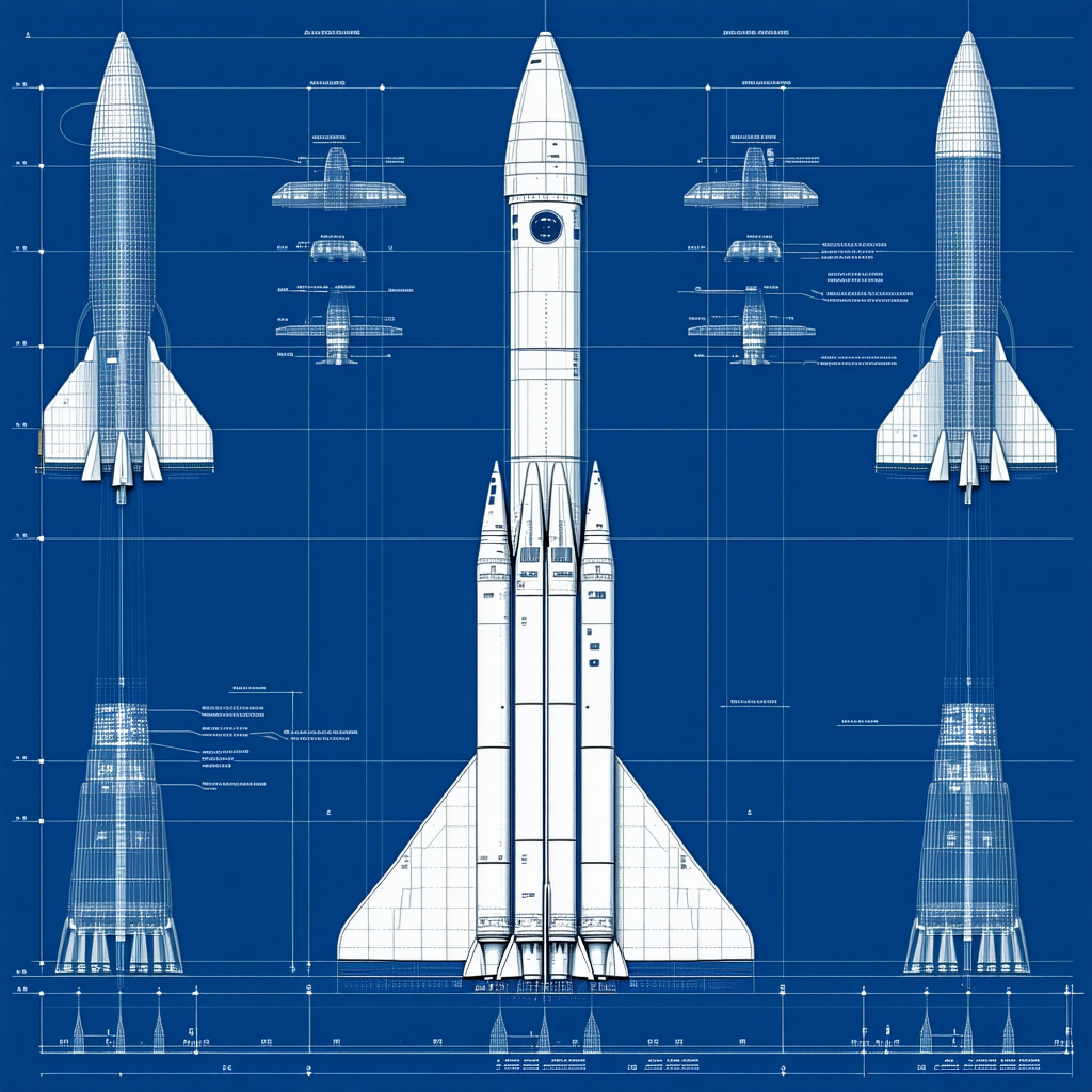 A Blueprint Of A Space Shuttle Is Displayed, Showing The Various Components Of The Shuttle