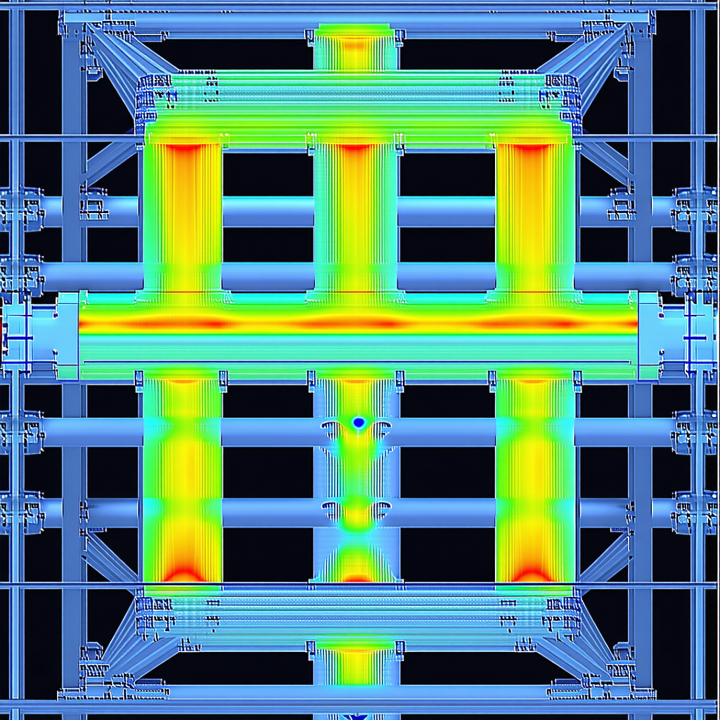 The Image Is A Three-dimensional Representation Of A Structure, Possibly A Building Or A Bridge