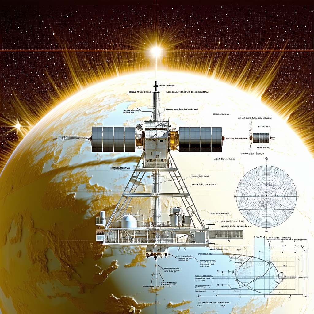 A Space Station With A Large Satellite Dish On Top Of It