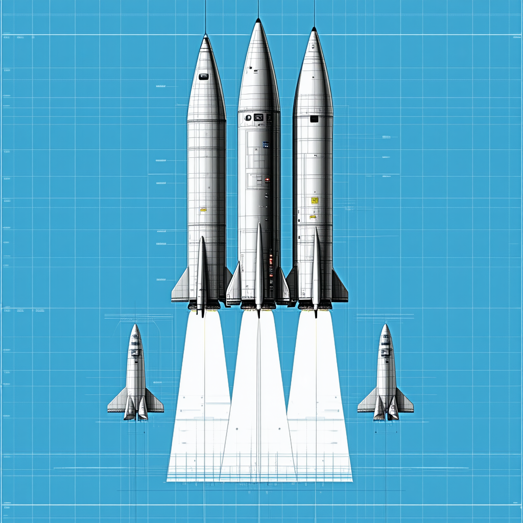 A Space Shuttle Is Shown In A Blue Background, With A Smaller Space Shuttle In The Foreground