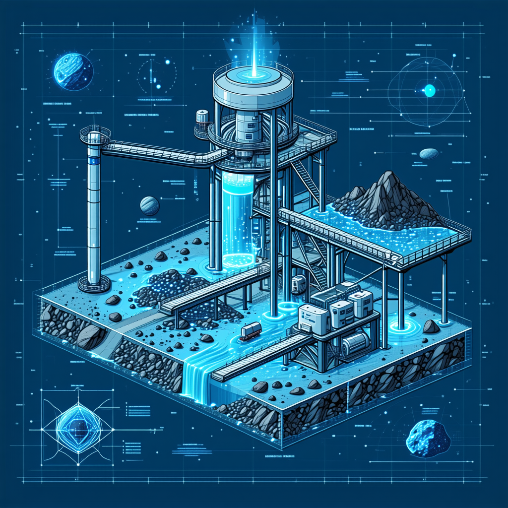In The Image, There Is A Futuristic-looking Factory With A Large Water Tower In The Center
