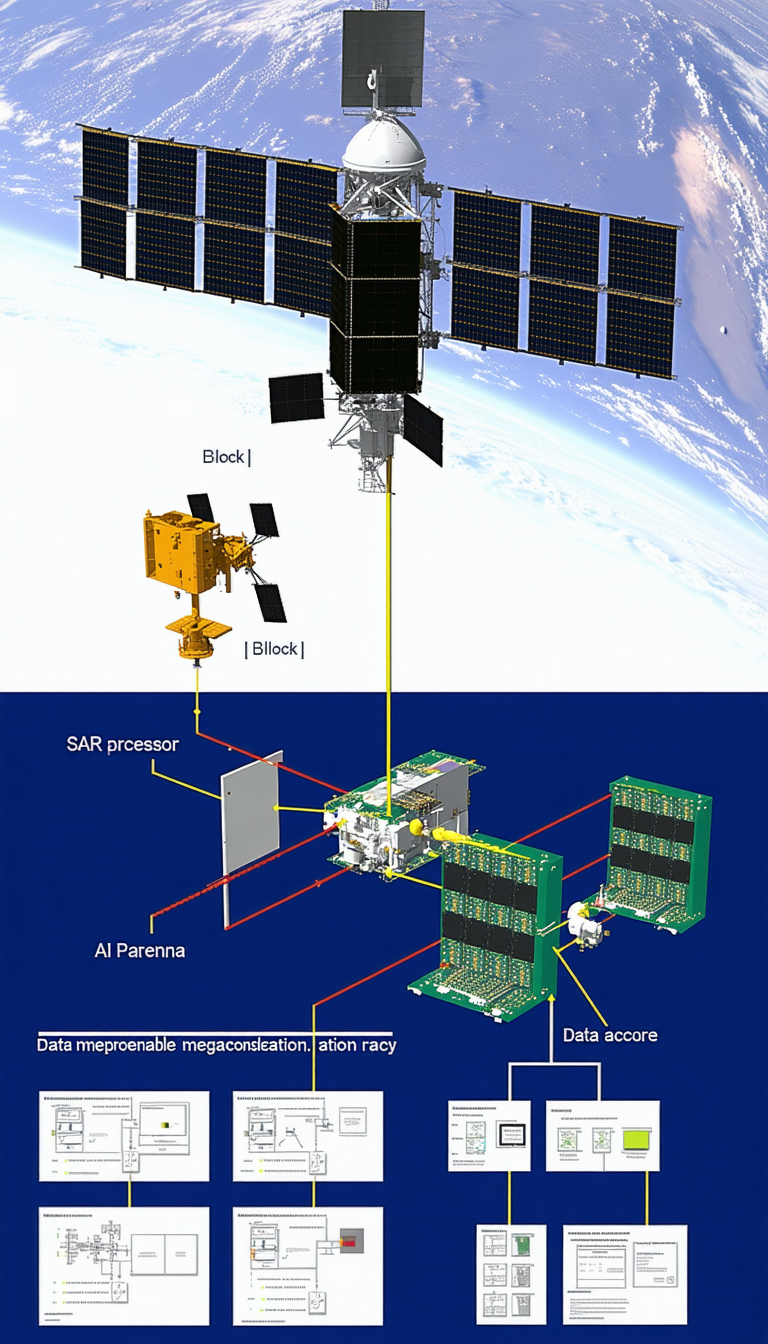 A Spacecraft With A Large Satellite Dish On Top Of It