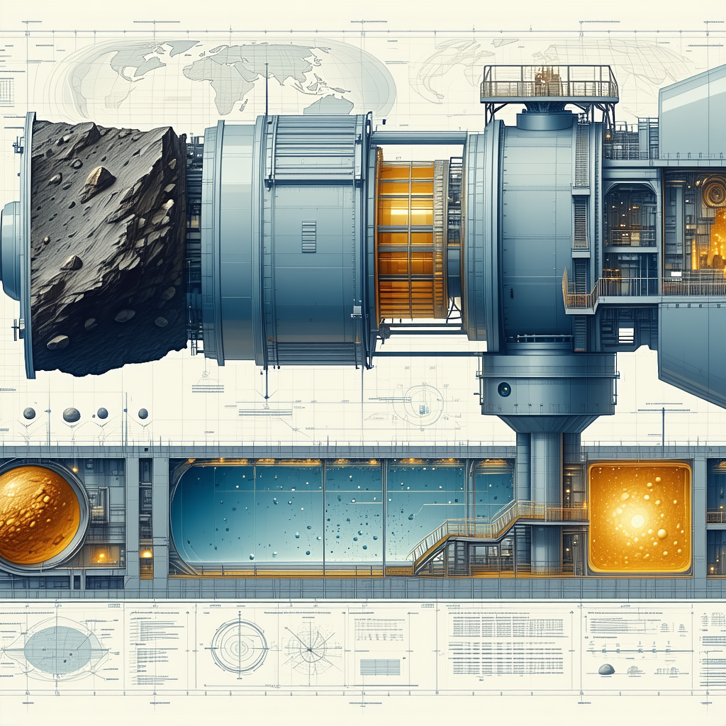 A Large Blue And White Machine Is Shown In A Drawing