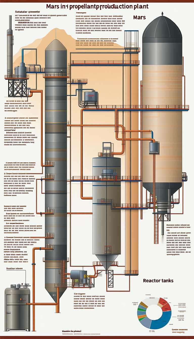 A Large Industrial Plant Is Shown In A Diagram, With A Tall Tower And A Large Pipe