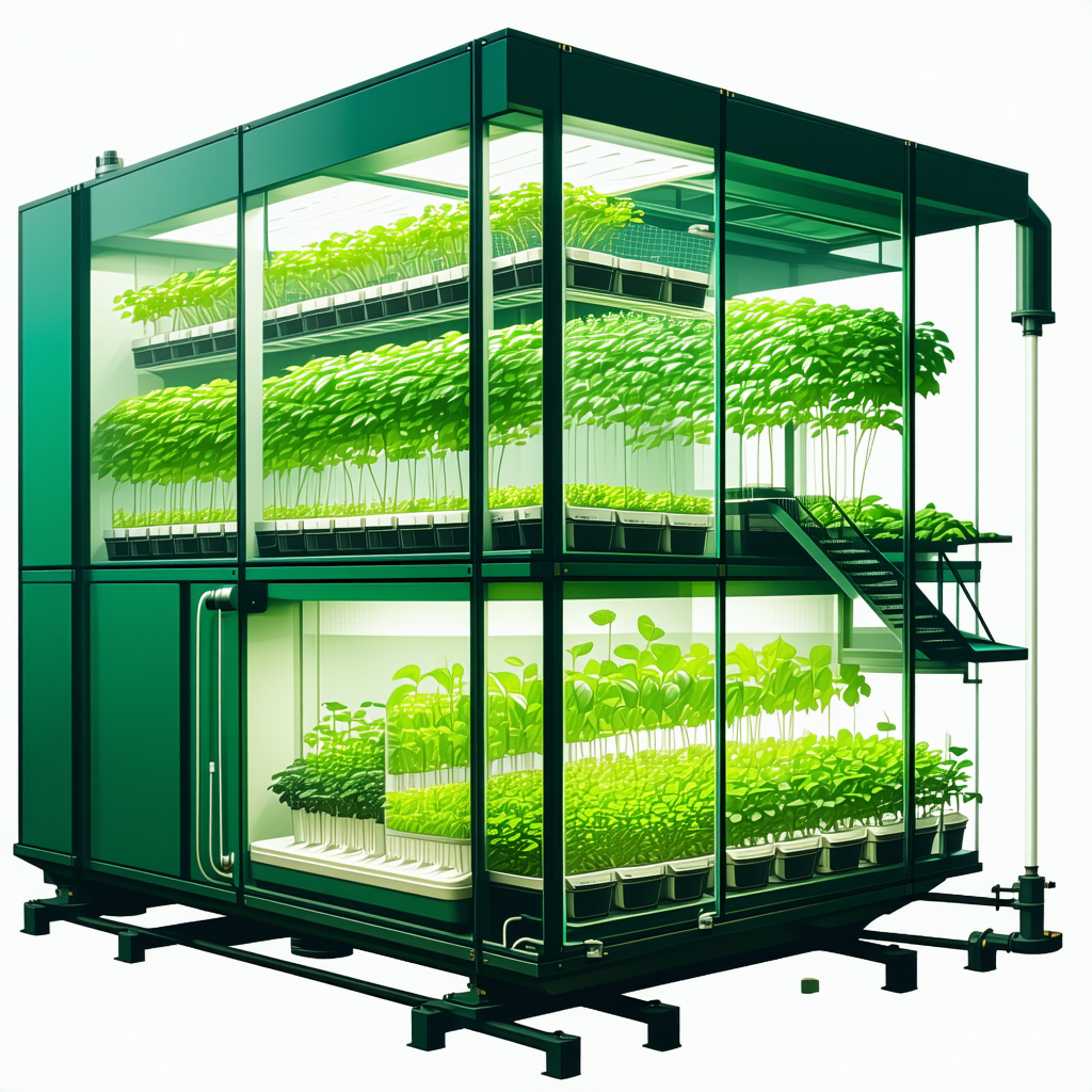 A Large Greenhouse Filled With A Variety Of Plants