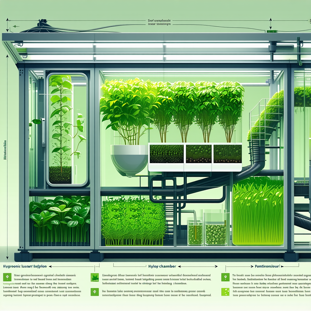The Image Is A Large, Detailed Drawing Of A Greenhouse Filled With Various Plants