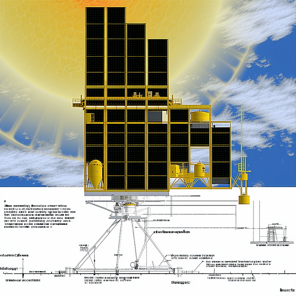 A Large, Yellow, Solar-powered Space Station