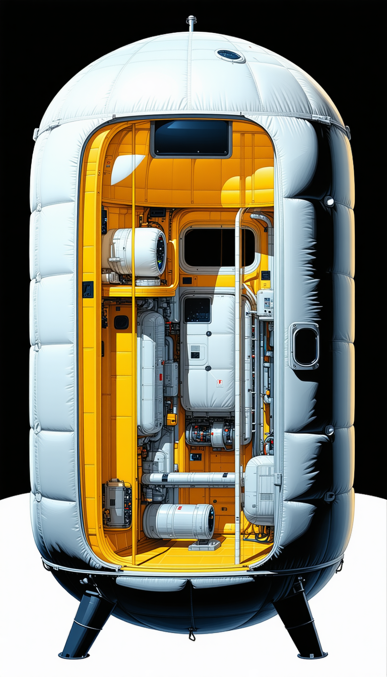 detailed illustration spacecraft
