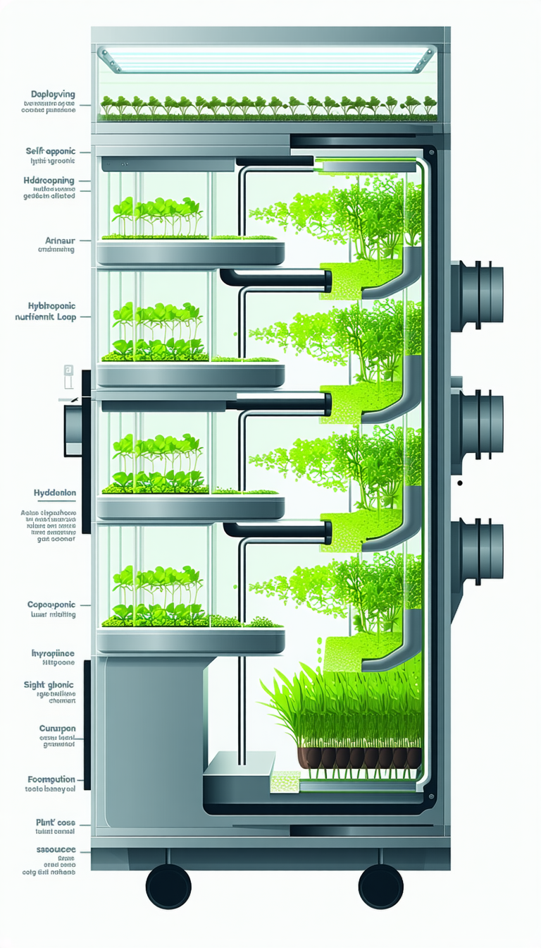 A Large, Multi-layered Greenhouse Filled With Various Plants