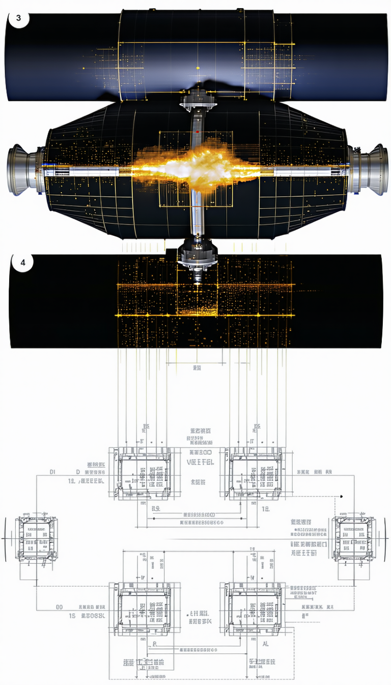 The Image Is A Black And White Drawing Of A Rocket Engine