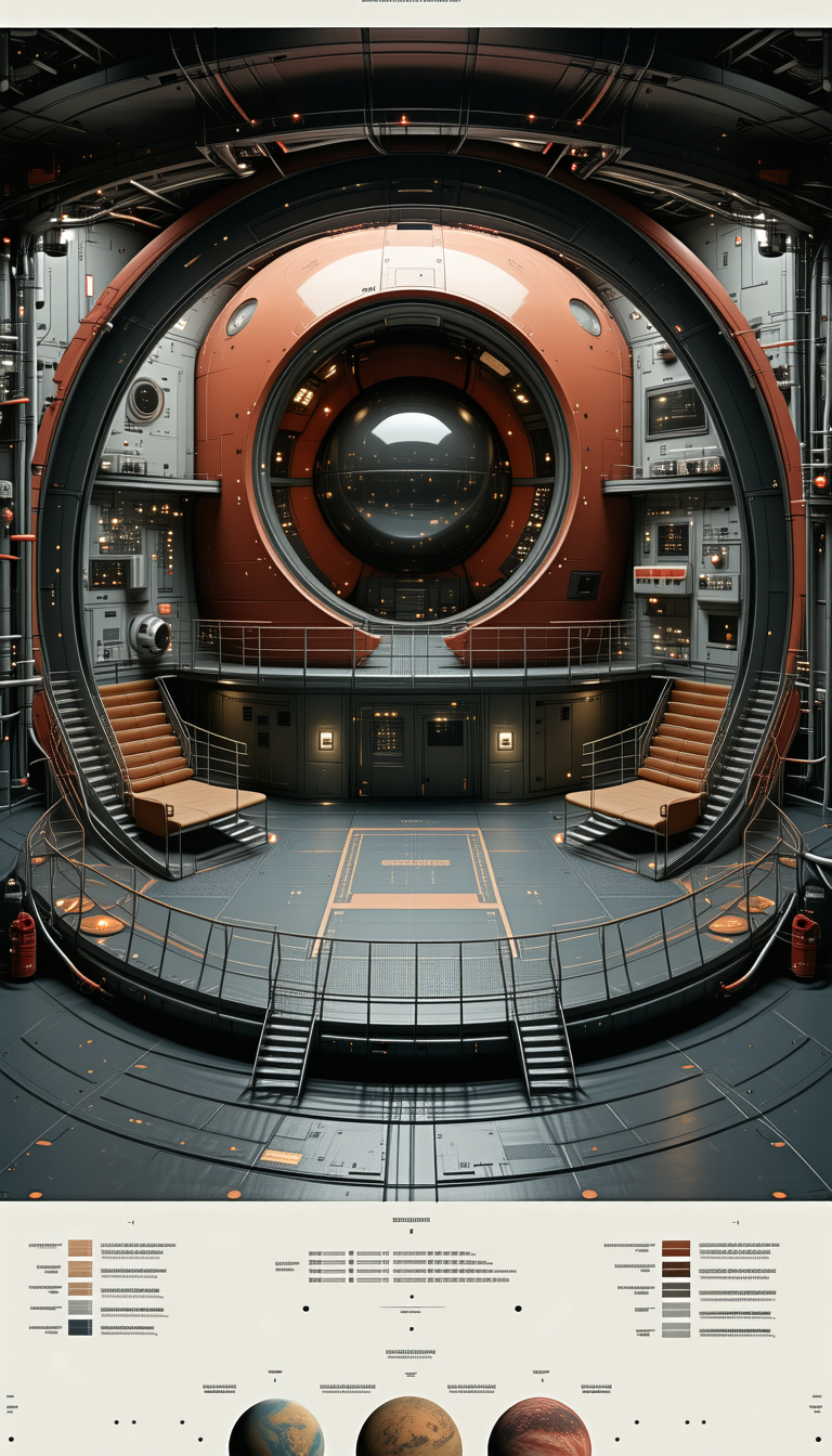 In This Image, There Is A Large, Futuristic Spacecraft With A Large, Round Window In The Center