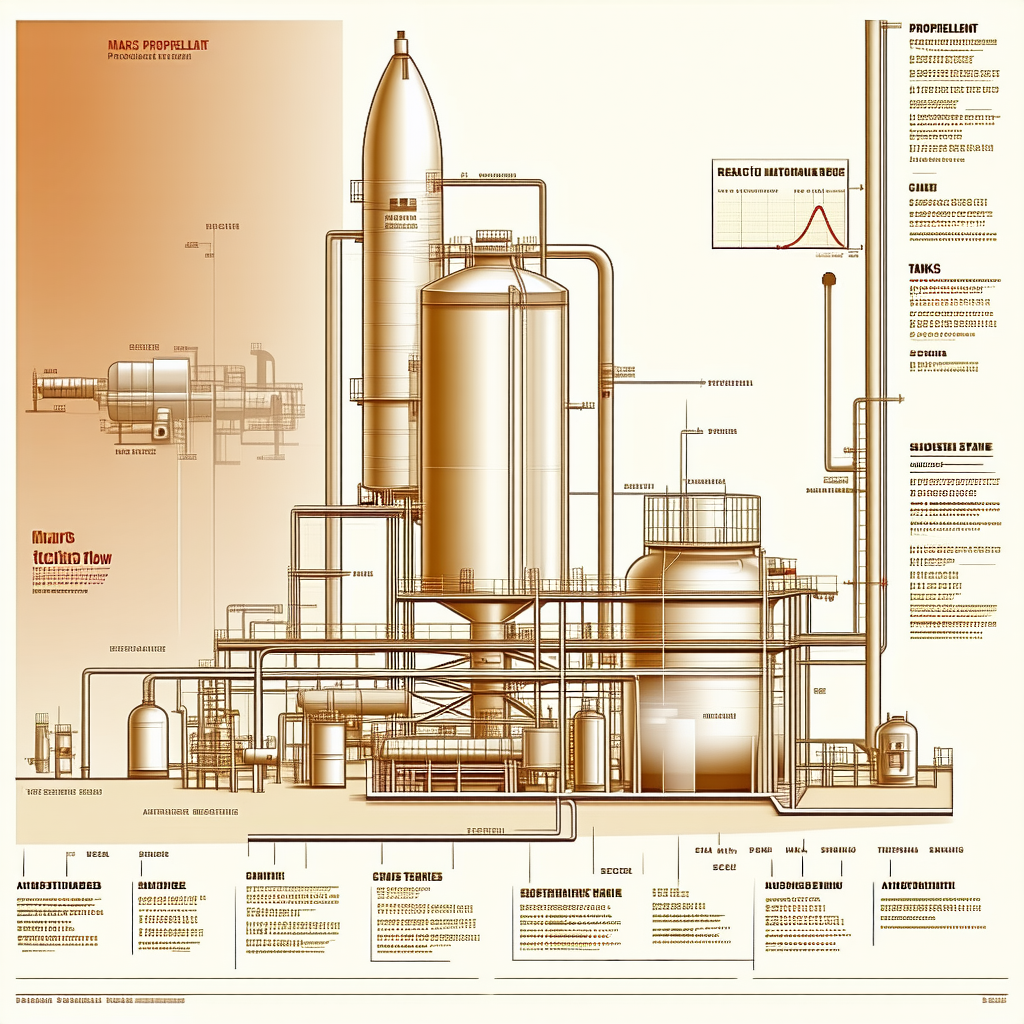 A Large Industrial Plant Is Shown In A Diagram, With Various Pipes And Equipment Labeled