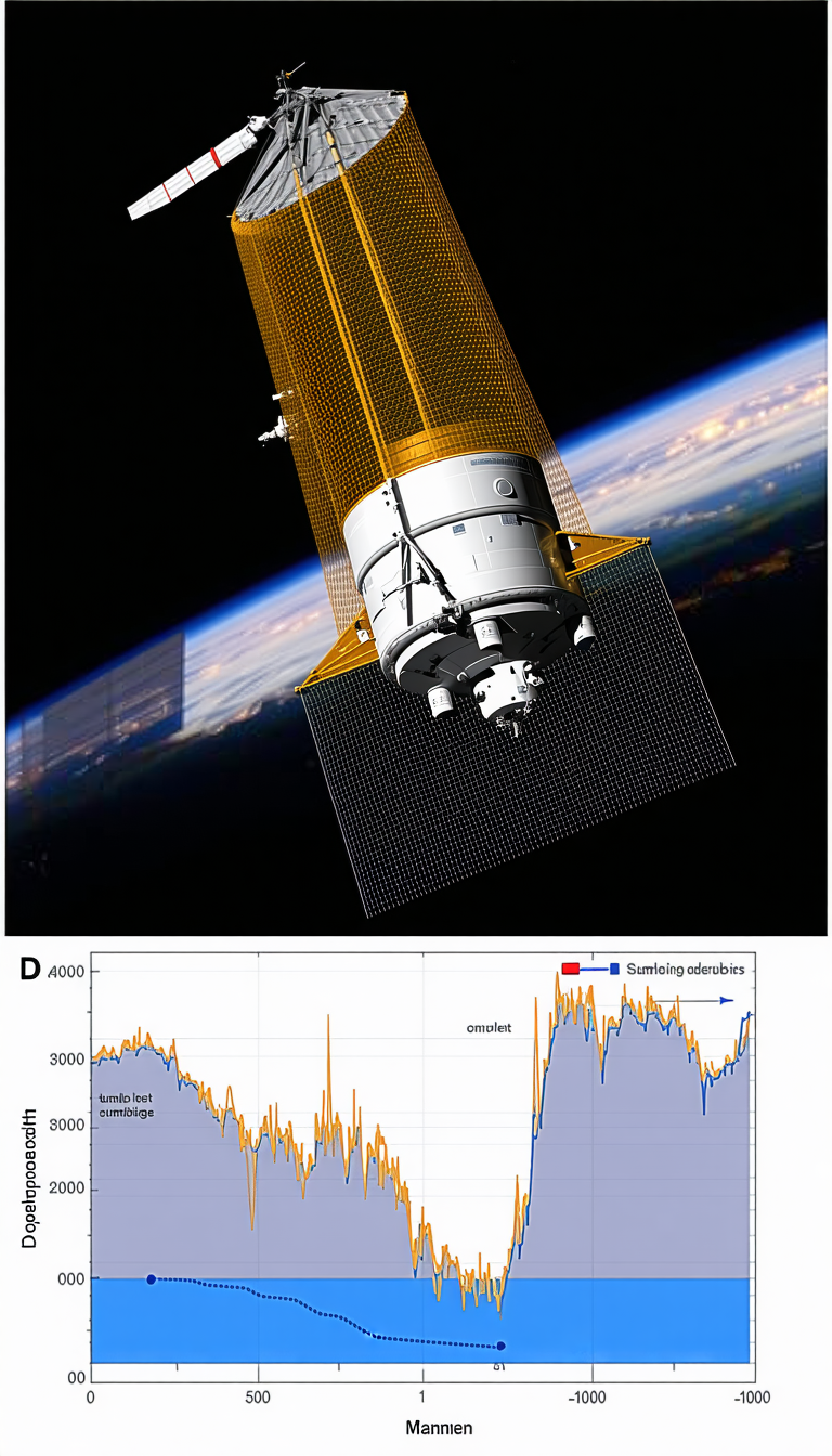 A Spacecraft, Possibly A Satellite, Flying Through The Sky