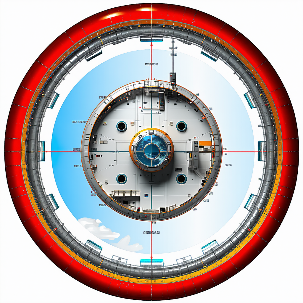A Large, Round, Red Structure Is Shown In A Close-up View