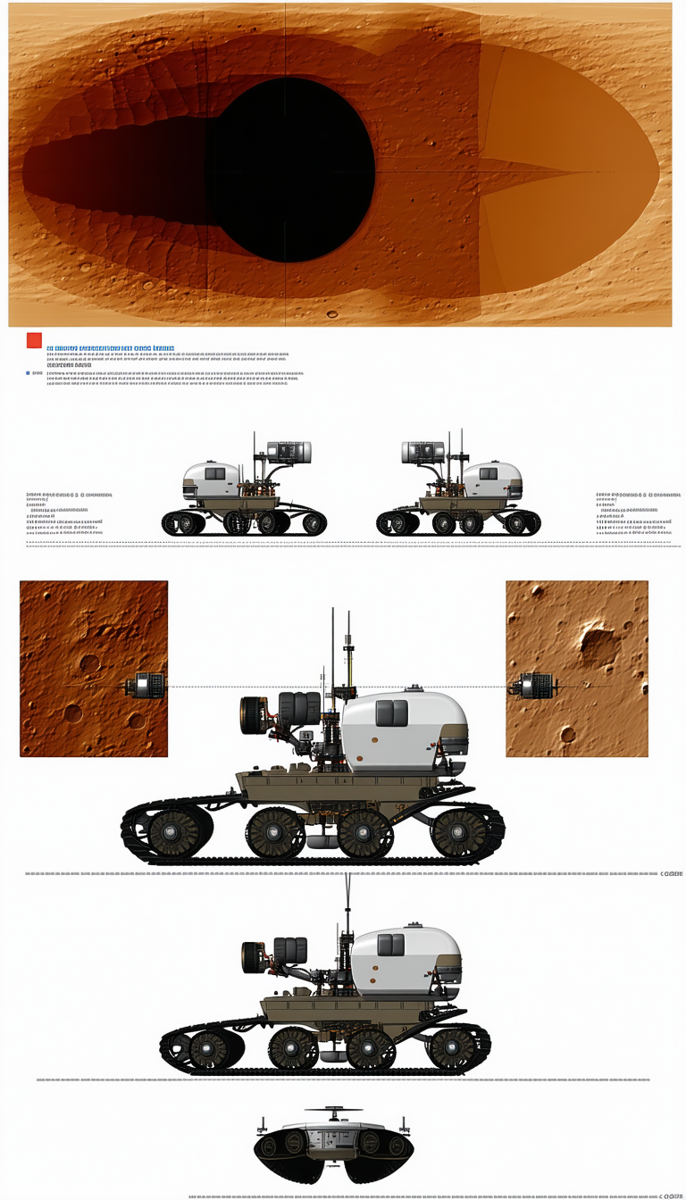 detailed drawing rover vehicle