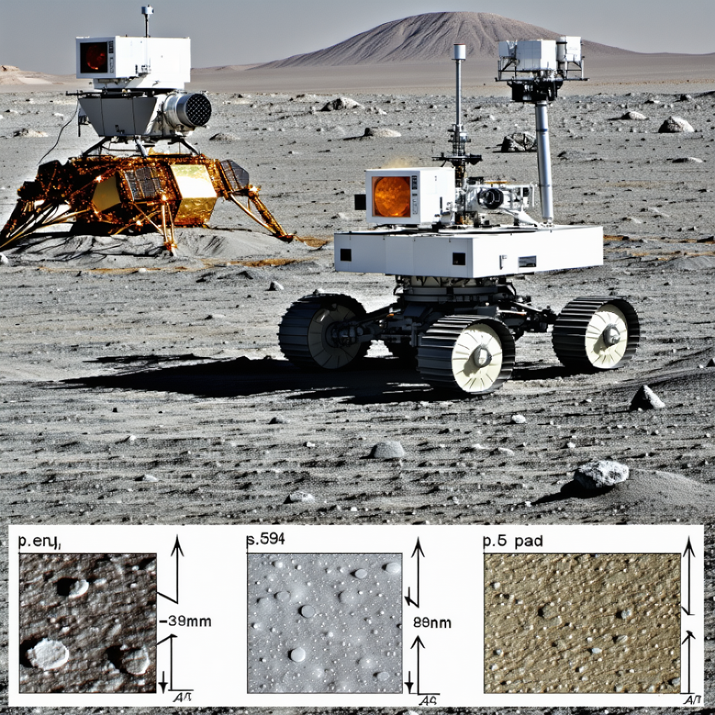 A White Robotic Vehicle, Possibly A Rover, Driving Across A Rocky Terrain