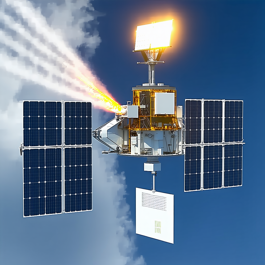 A Space Station With A Solar Panel On Top Of It