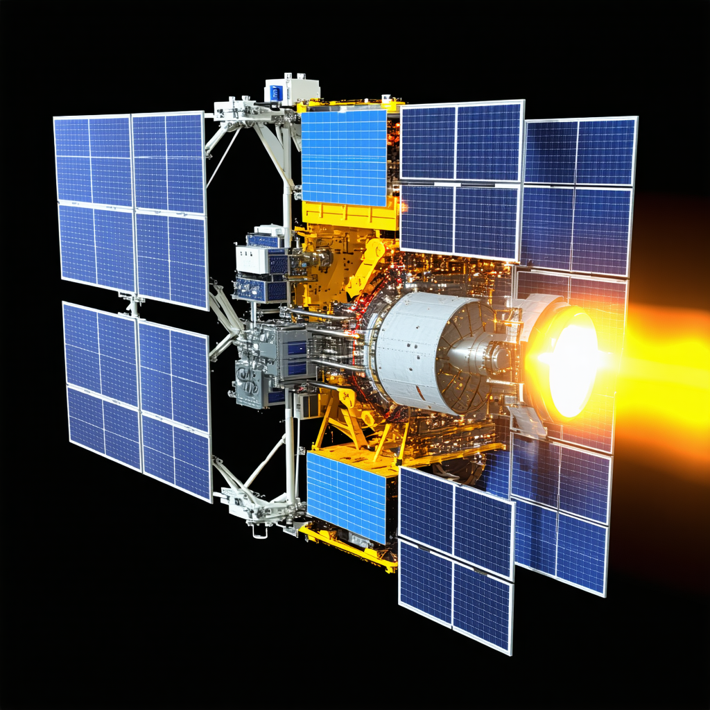 A Space Shuttle With A Large Engine On The Bottom