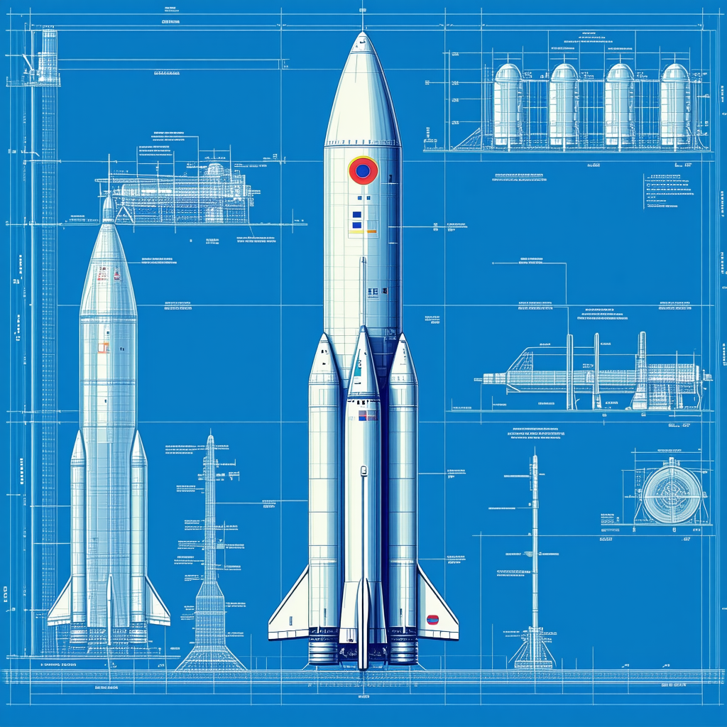 blue drawing space shuttle shown
