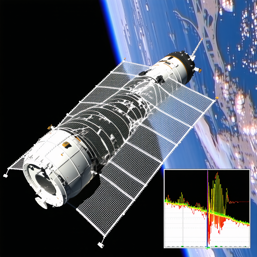 A Space Station With A Large Number Of Solar Panels On Its Exterior