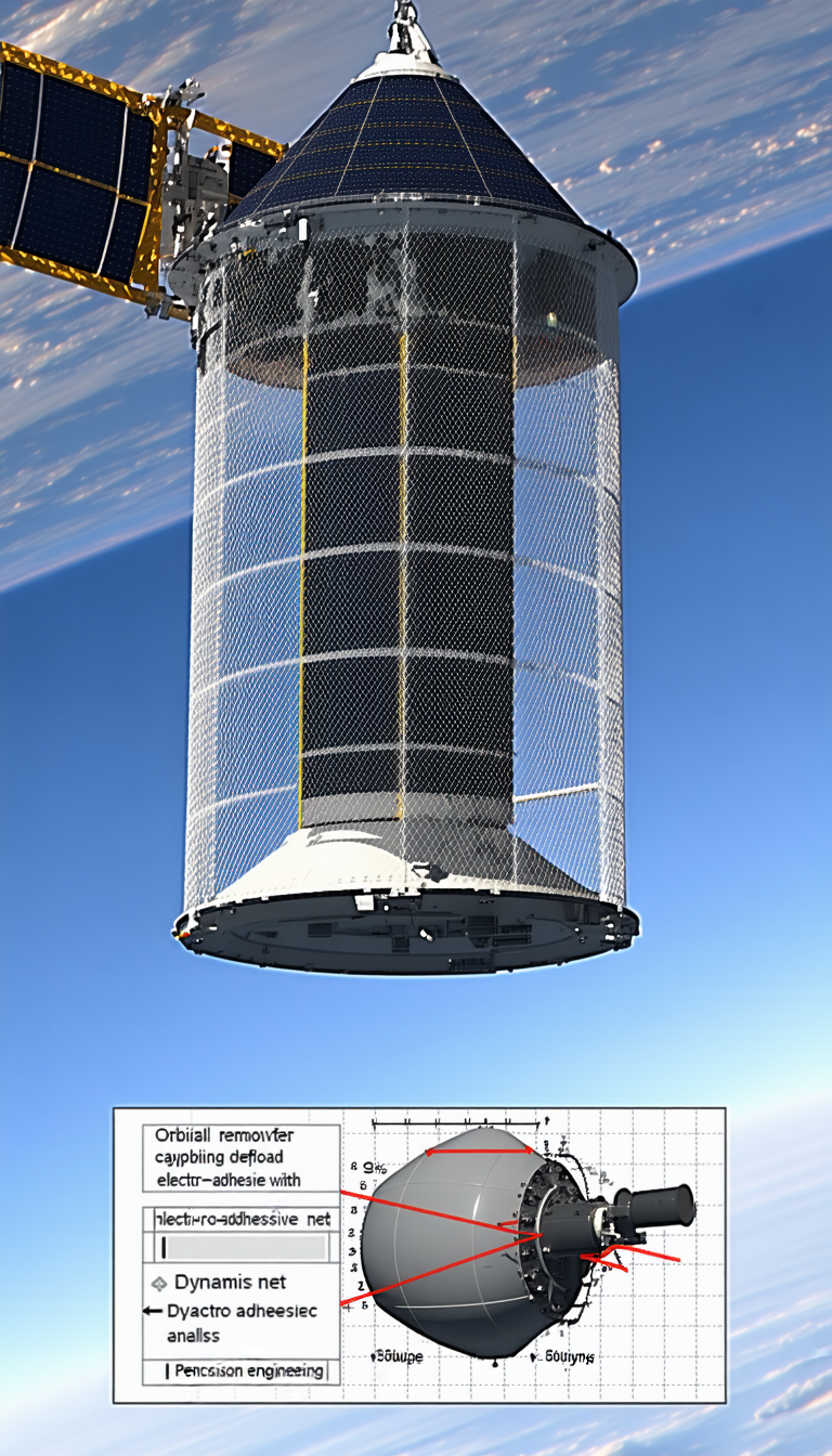 A Large Satellite Is Seen In The Sky, With A Clear Blue Sky In The Background
