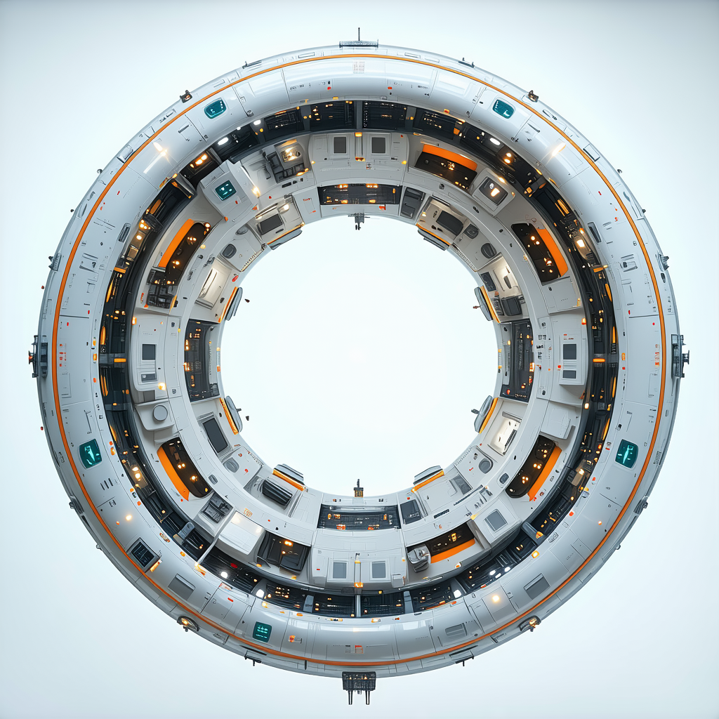 A Large, Round, White Structure With Many Windows
