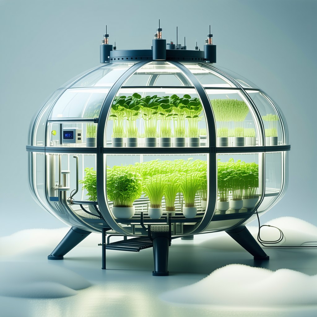A Large, Round, Glass-walled Structure That Houses A Variety Of Plants