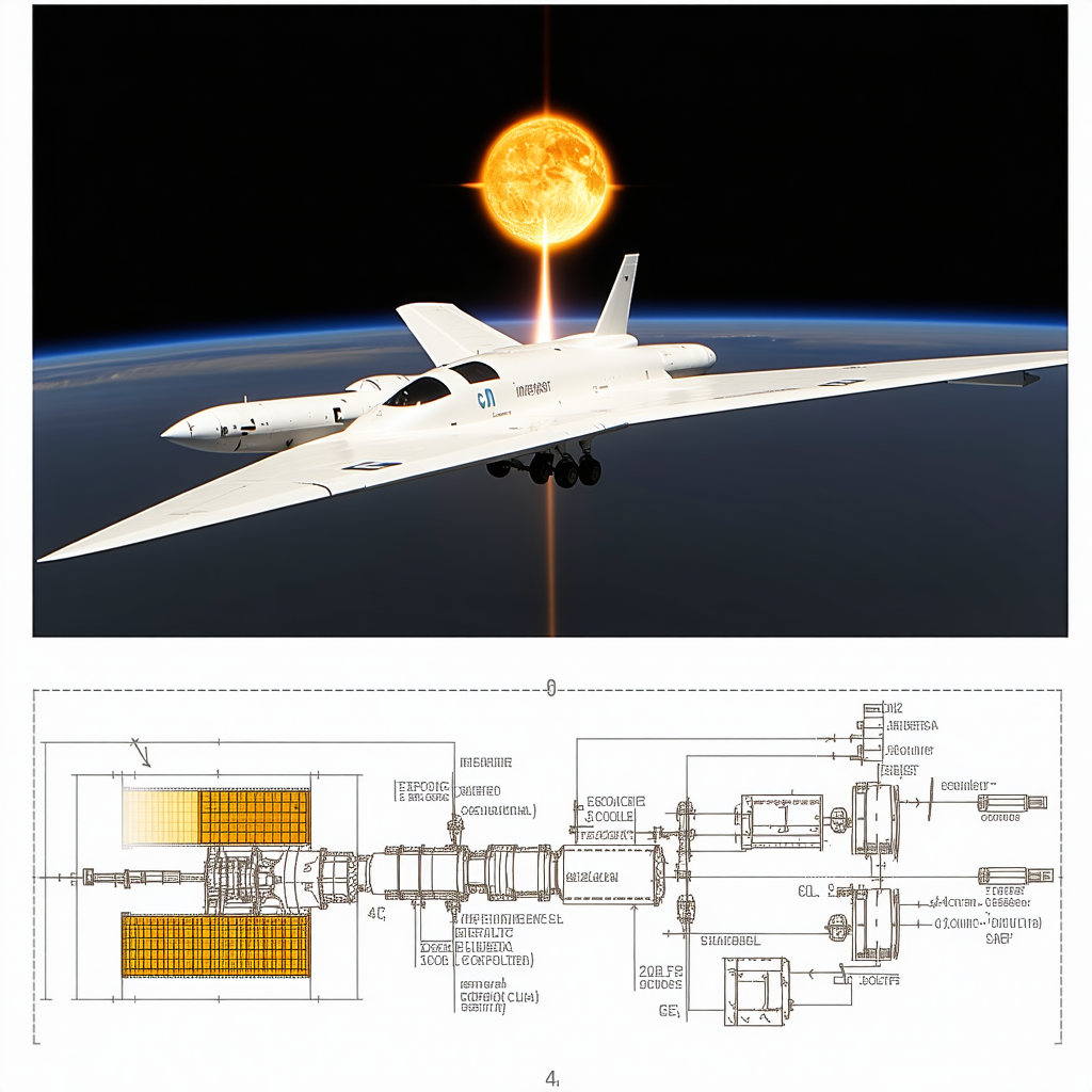 A White Jet Plane With A Large Wing, Flying Through The Sky