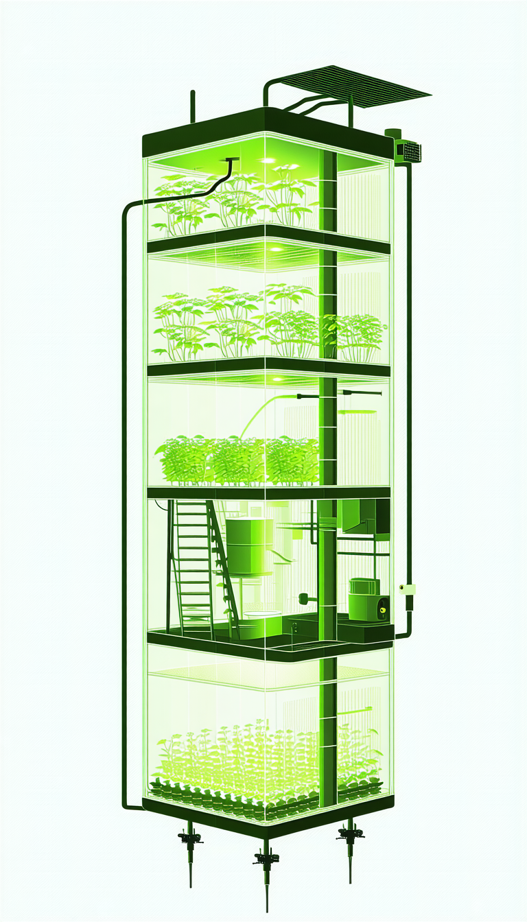 A Large Green Structure With A Multitude Of Plants Growing Inside