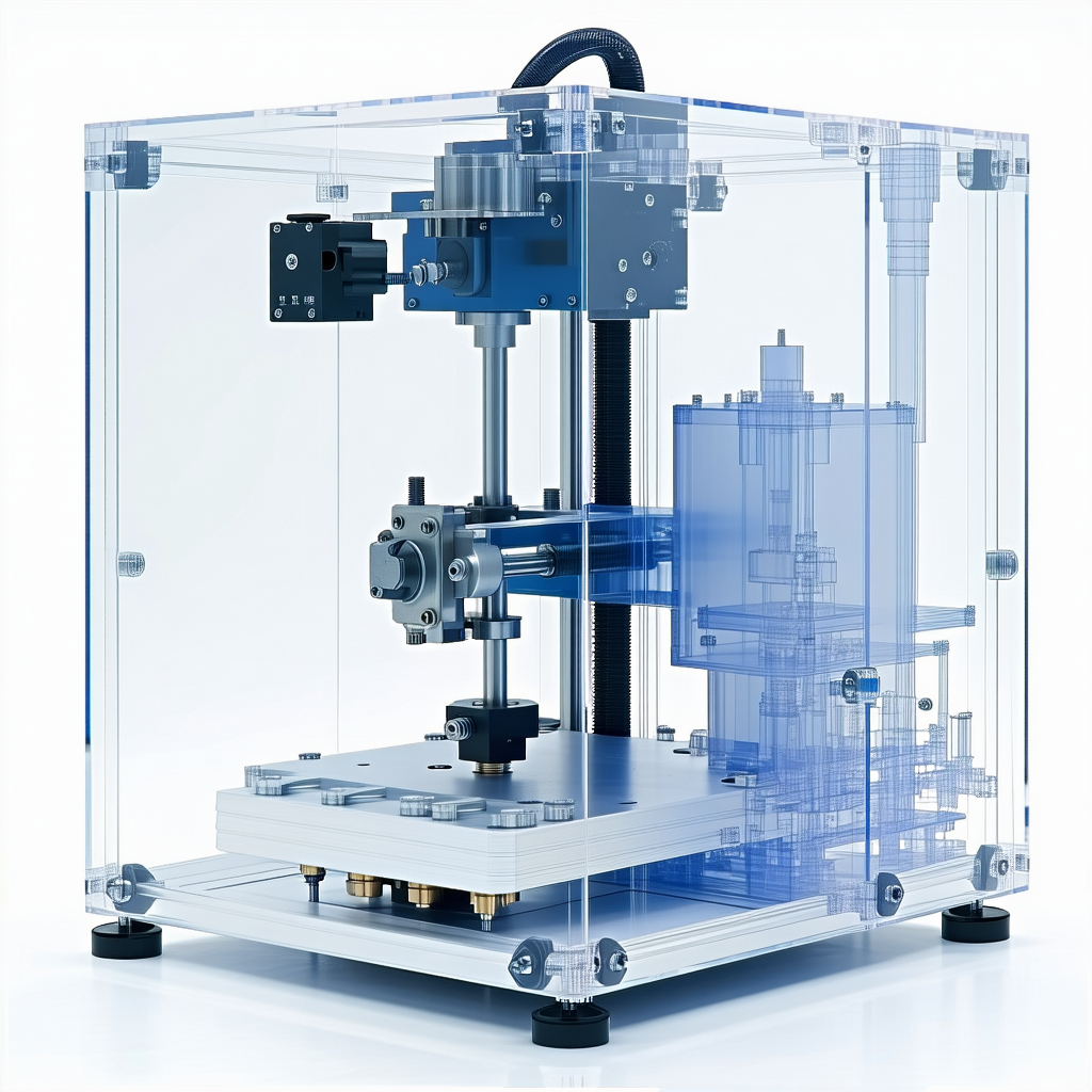 A Blue And White 3d Printer Is Shown In A Close-up View