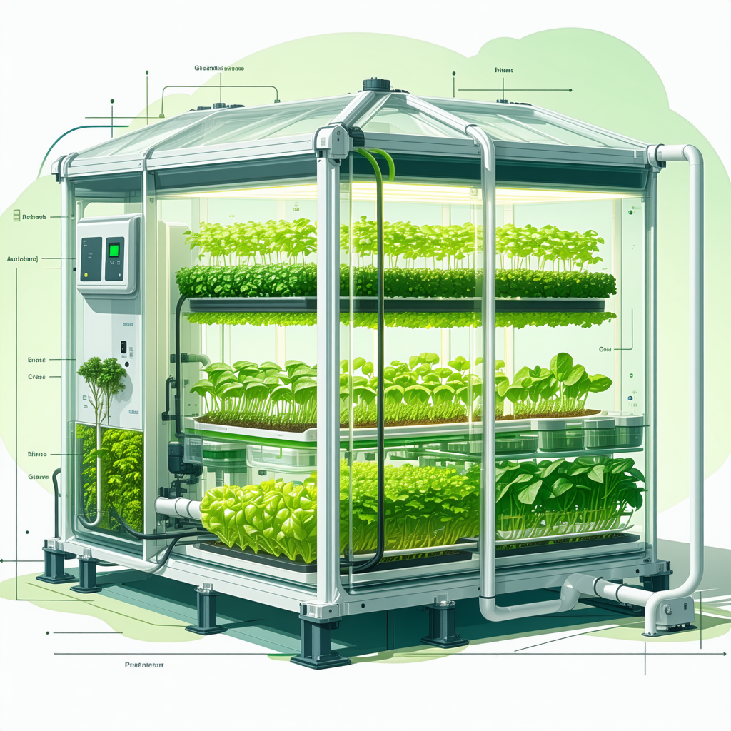 A Large, White, And Green Structure That Houses A Variety Of Plants