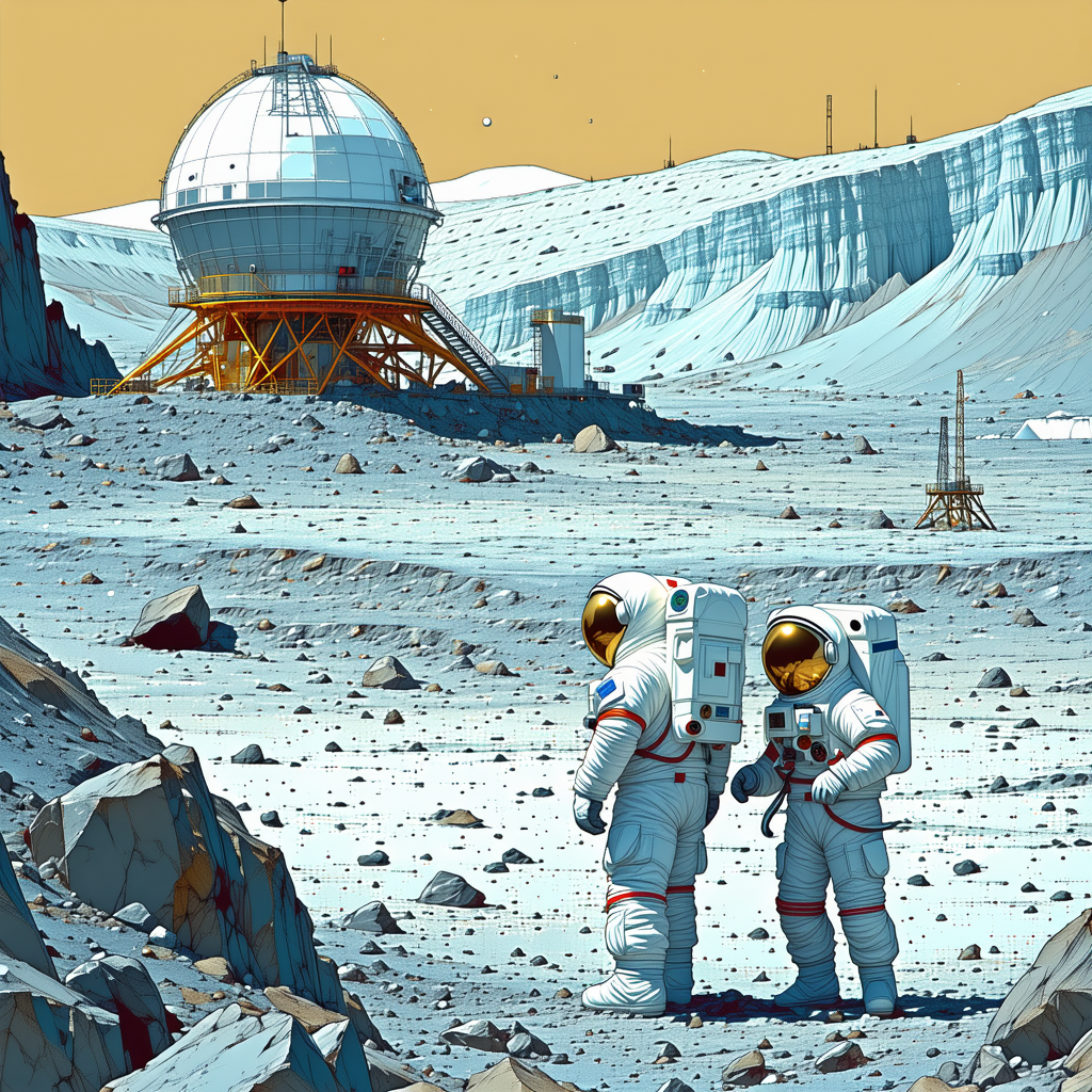 In The Image, There Are Two Astronauts Standing On A Rocky