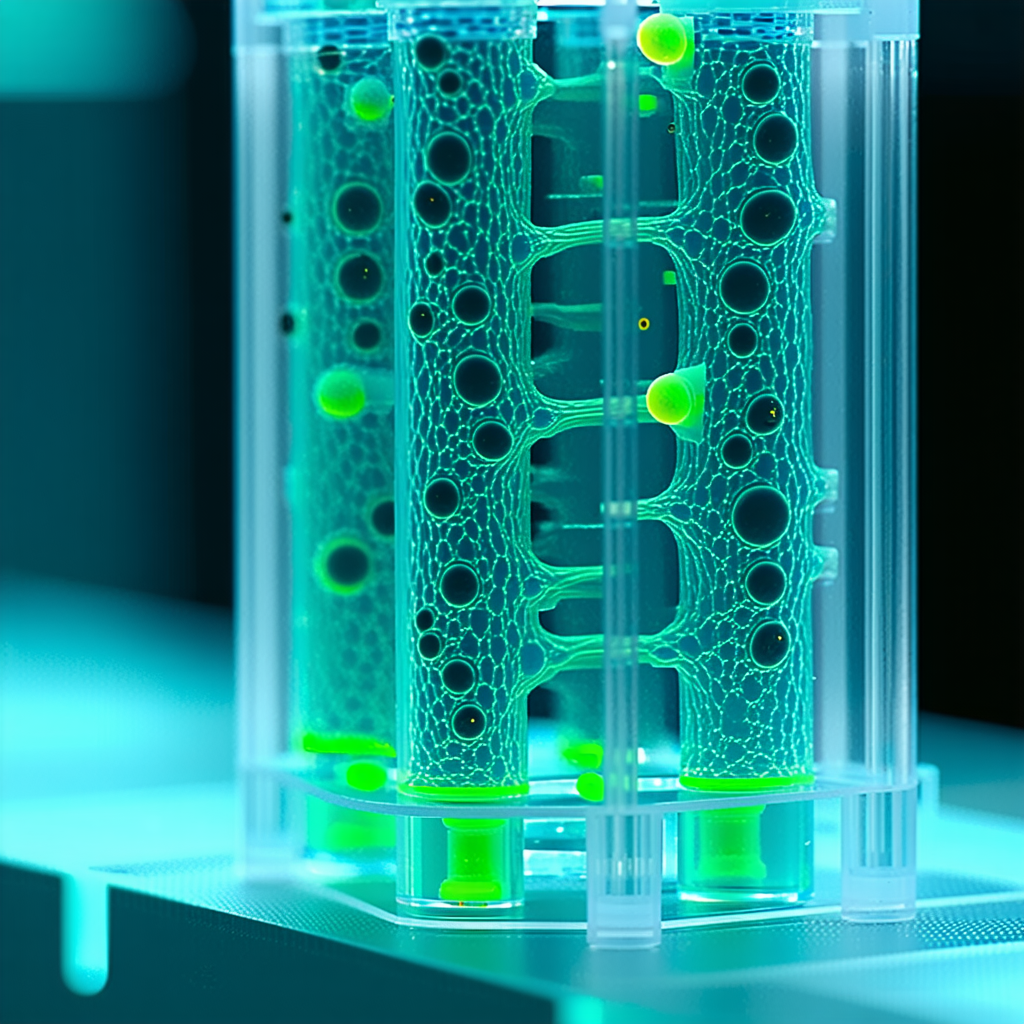 A Green, Plastic, Three-piece Structure With A Clear, Green, And Blue Color Scheme
