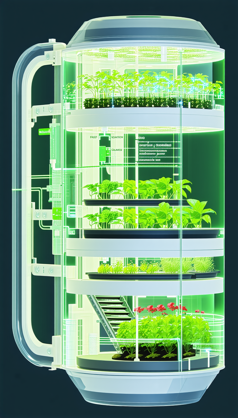 A Large, Green, Vertical Garden With A Variety Of Plants Growing In It