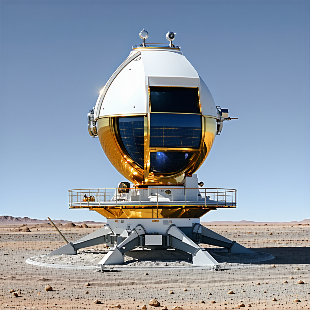 large, white, gold dome-shaped structure