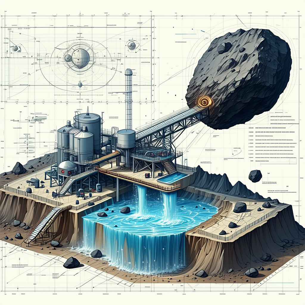 detailed illustration futuristic factory