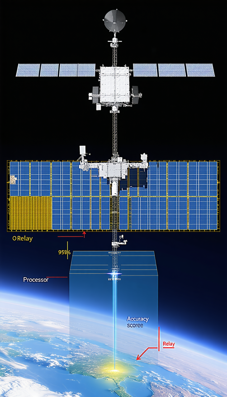 A Space Station With A Large Satellite Dish On Top Of It