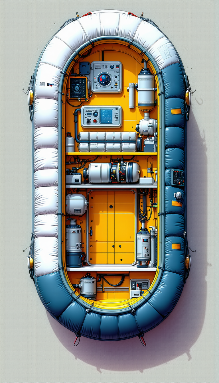 A Large Boat Is Shown In A Detailed Illustration, With Various Parts Labeled