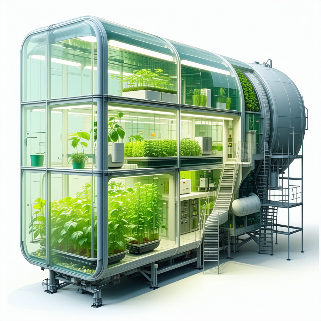 A Large, Multi-level Greenhouse Filled With Various Plants