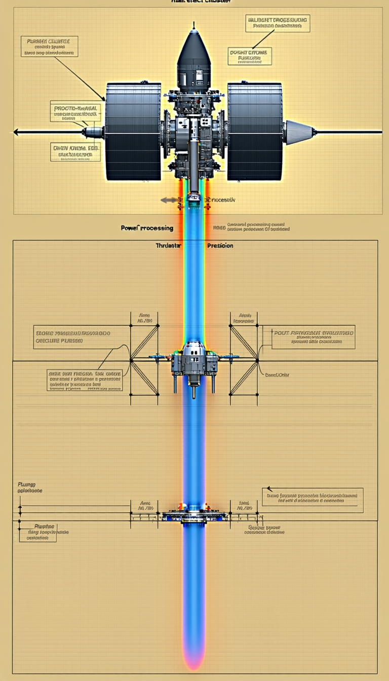 A Diagram Is Displayed On A Yellow Background, Showing The Different Parts Of A Spacecraft