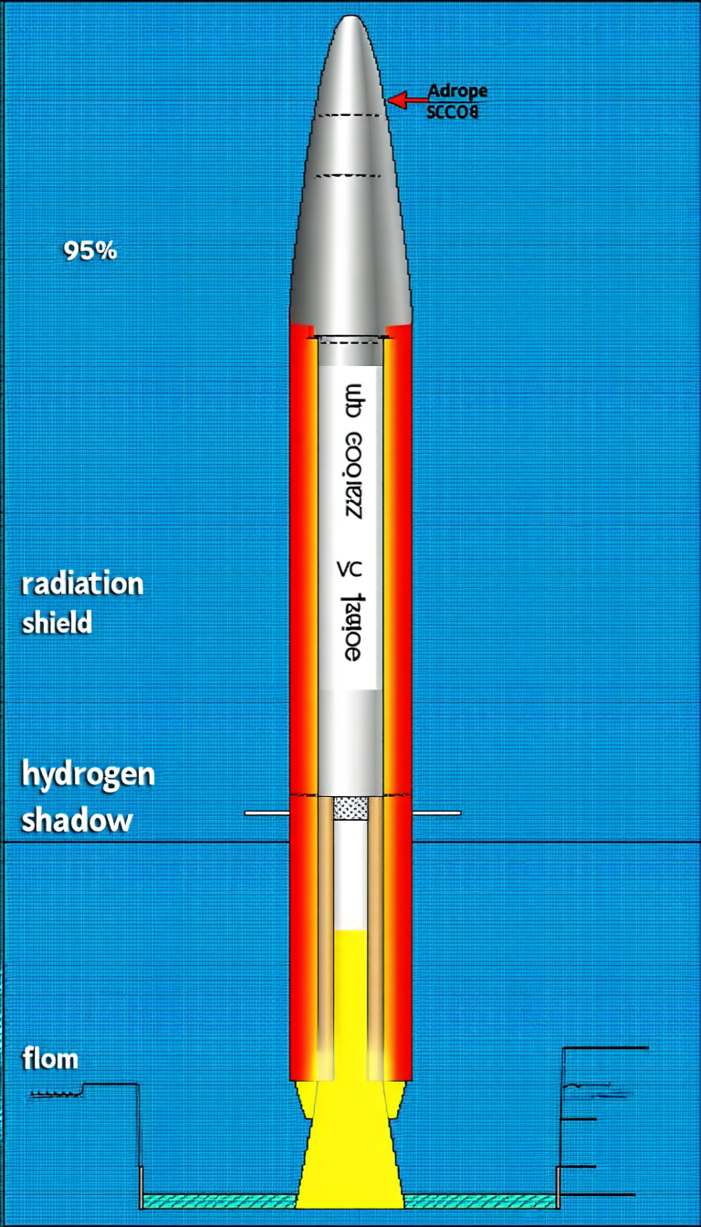 A Red And Yellow Rocket With A Shield On It