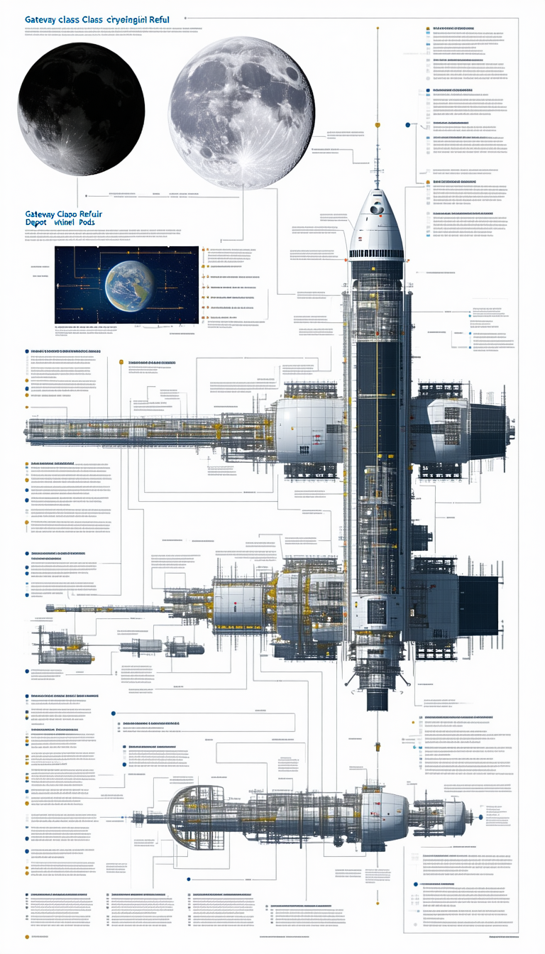 A Large Spacecraft Is Shown In A Diagram, With Various Parts Labeled
