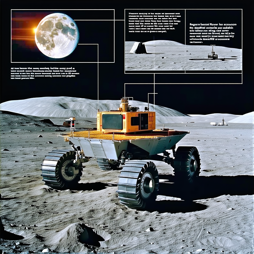 A Large Rover Vehicle On The Moon's Surface